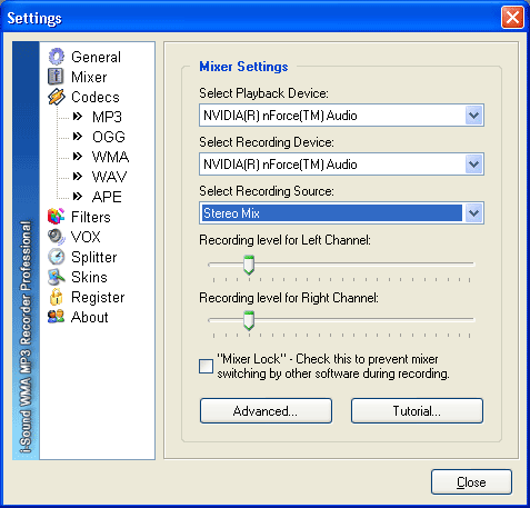 Windows Vista Sound Stereo Mix