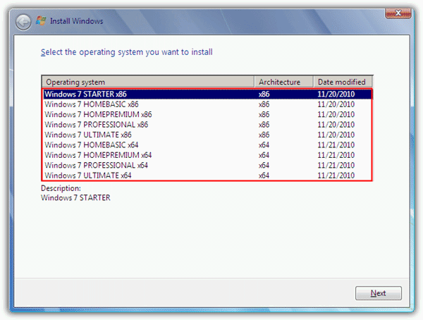 Installer x32. Ключ Windows 7 Home Basic.