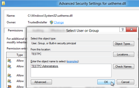 advanced-security-setting-uxtheme.dll