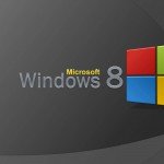 Логотип Windows 8 на рабочем столе компьютера