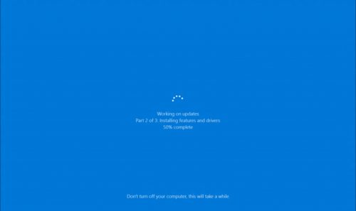 Установка обновления Windows 10