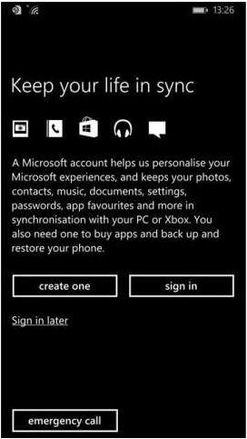 Вход в учётную запись Microsoft